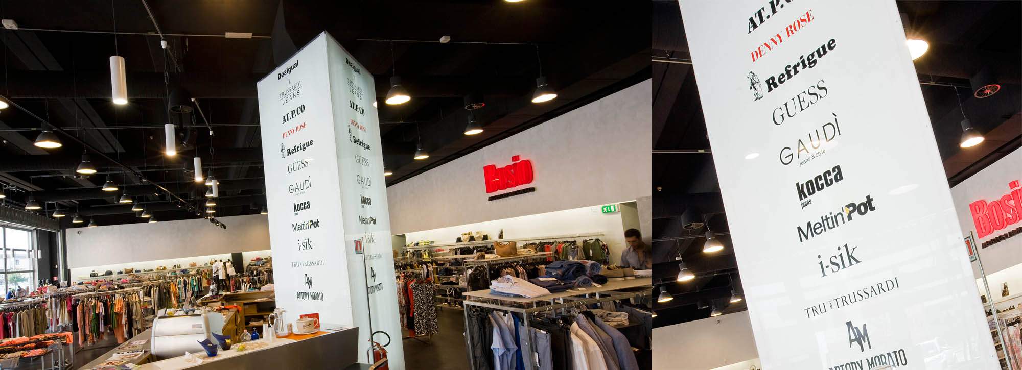 rivestimento luminoso pilastro